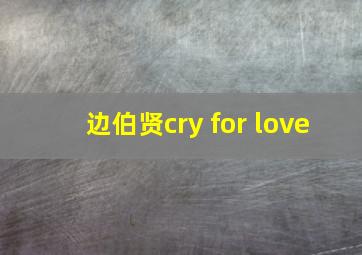 边伯贤cry for love